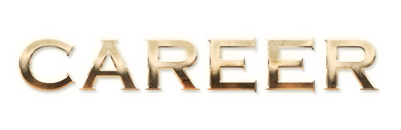WORD CAREER gold text effects art typography PNG images free
